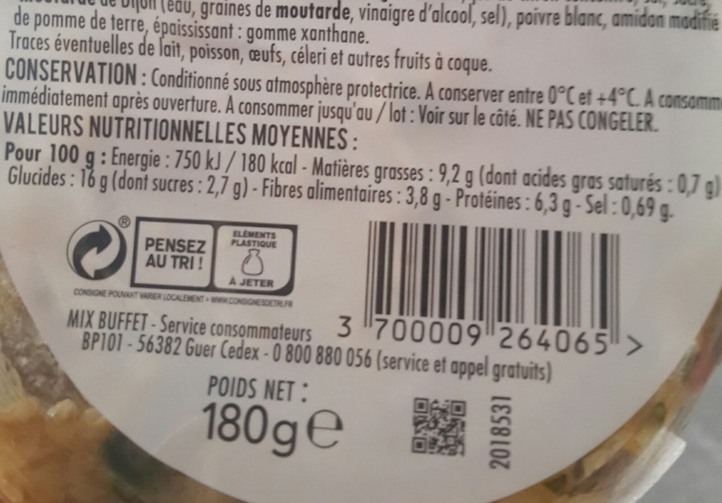 Mix Boulgour, fèves, tomates, amandes sauce aux herbes packshot
