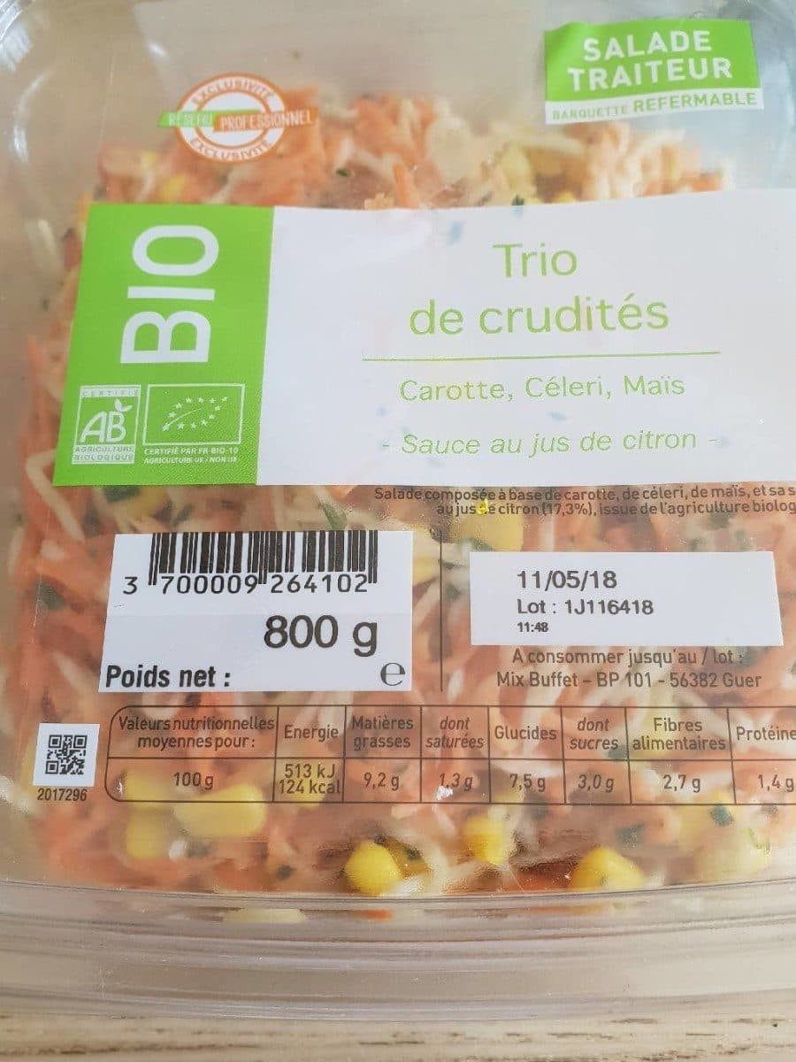 Mix Buffet Trio de crudités bio packshot