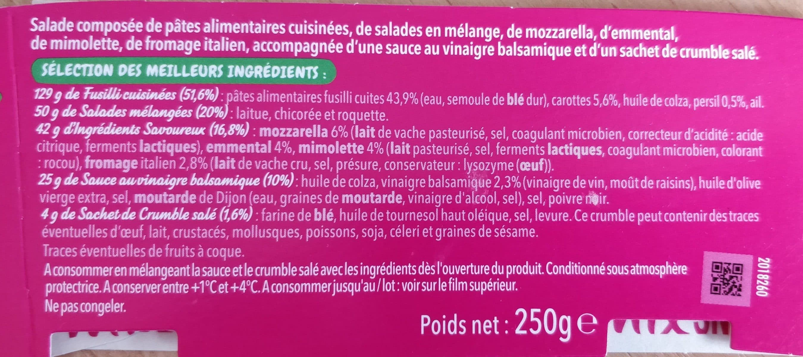 MIX Salade et fusilli 4 fromages packshot