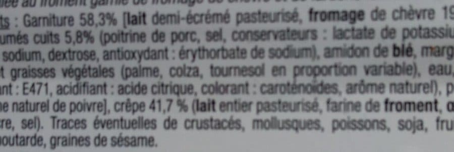 Mix Buffet Crepe de froment chèvre lardons fumés packshot