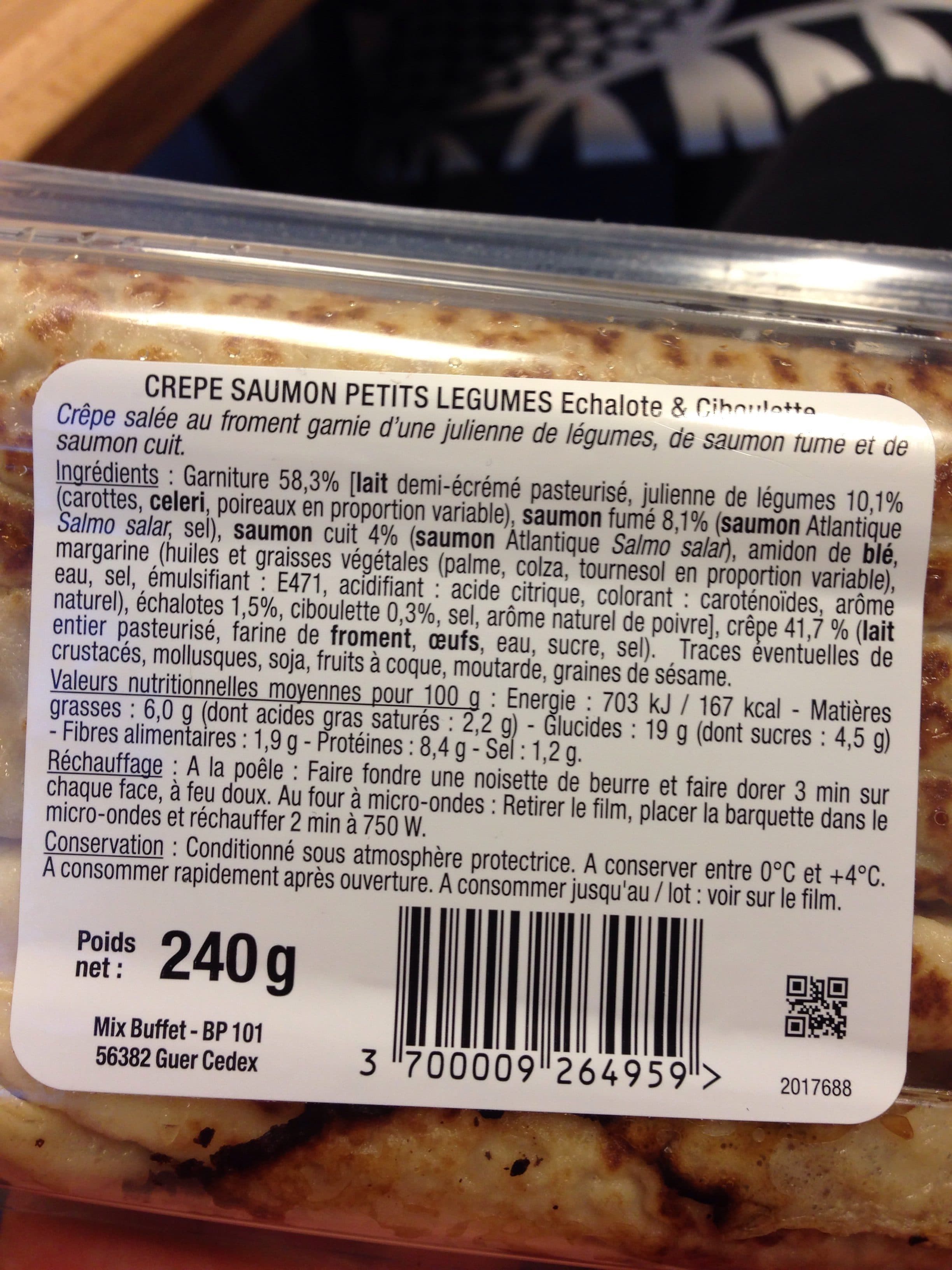 Crêpe De Froment Crêpe saumon petits legumes packshot
