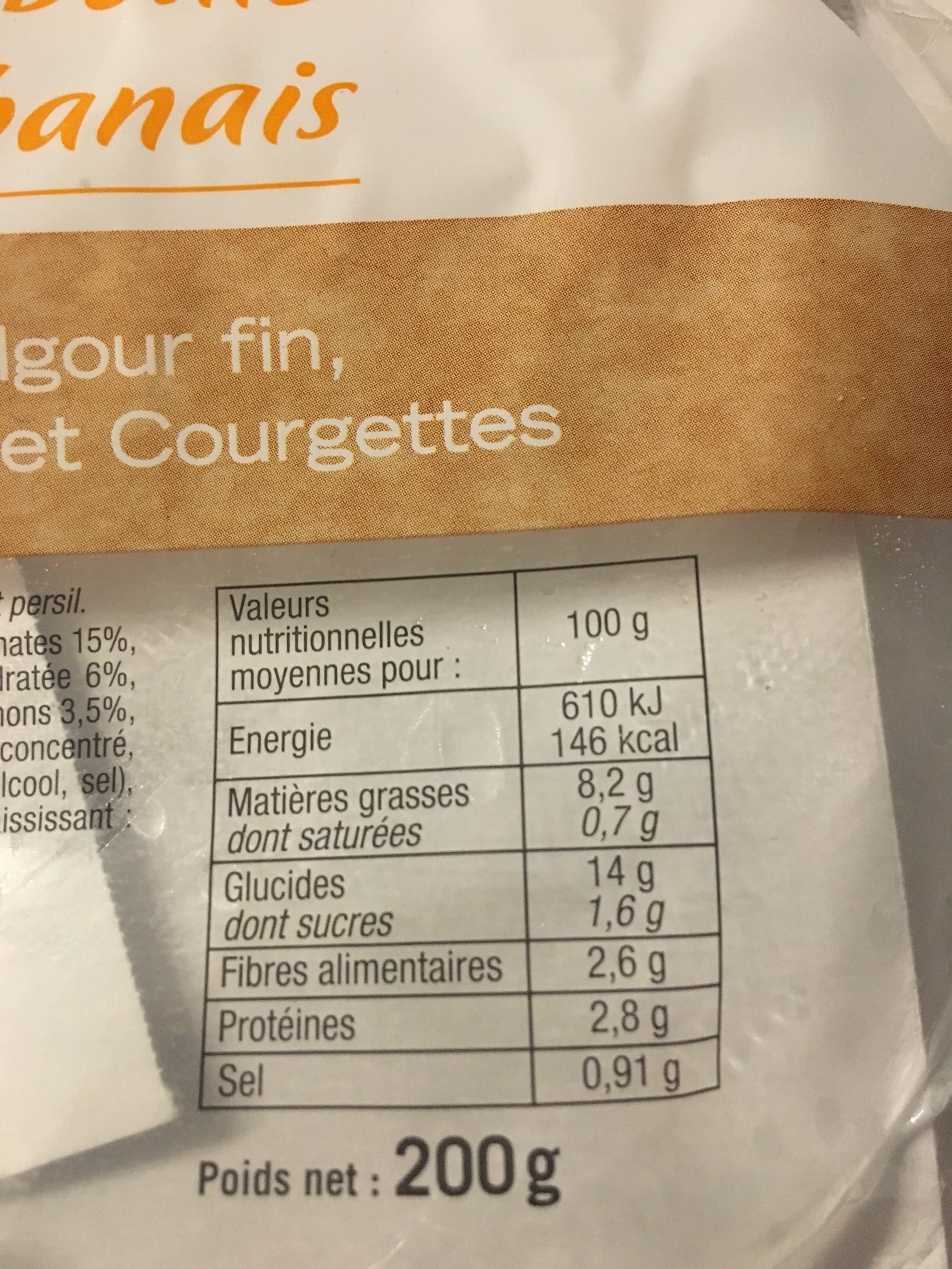 Mix Buffet Taboulé libanais packshot