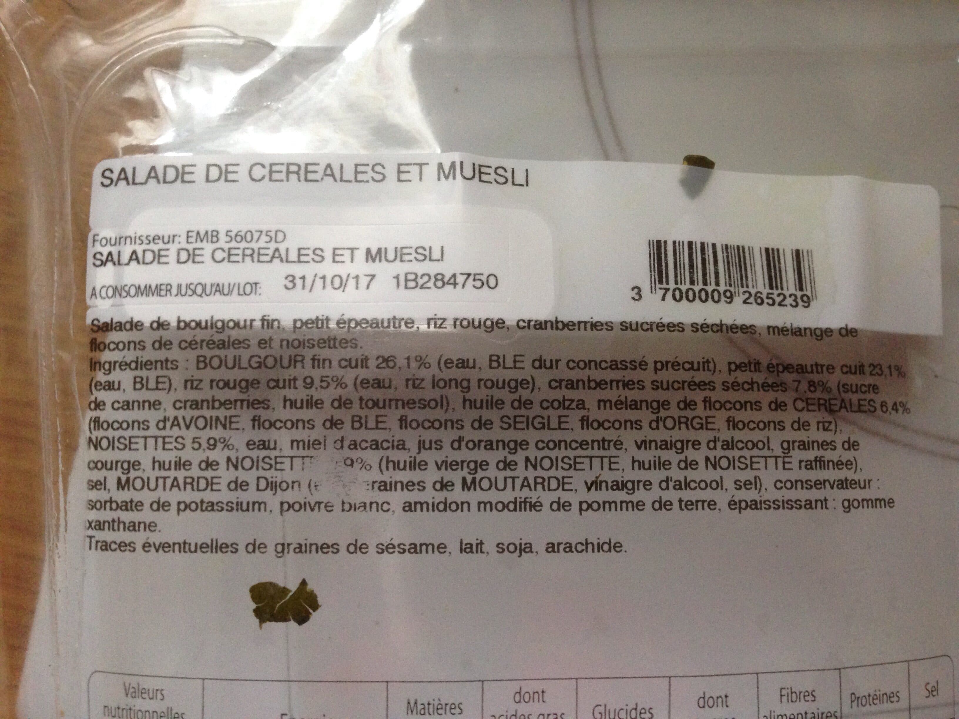Mix Buffet Salade de cereales et muesli packshot