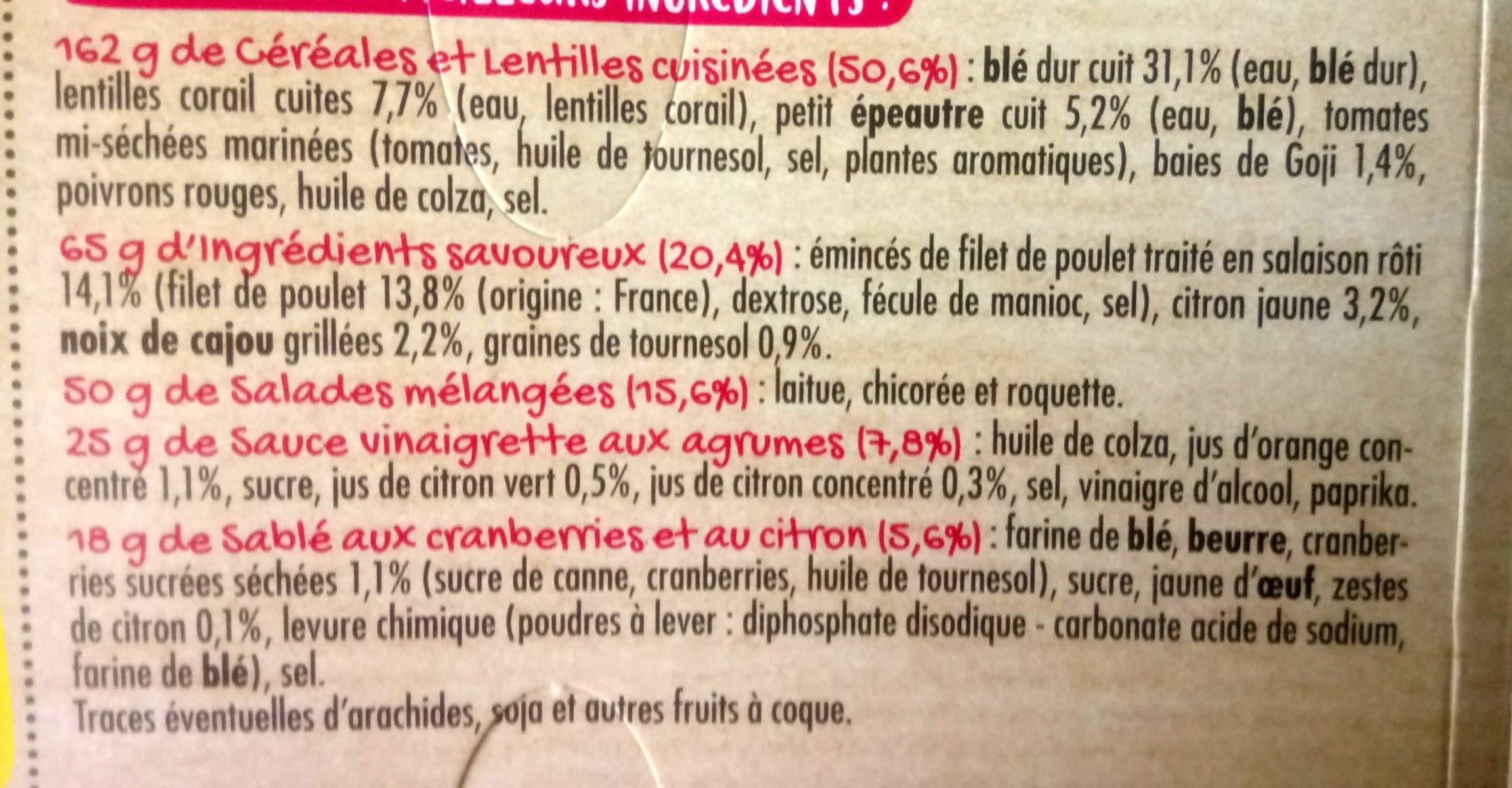 Mix Coup de boost - Poulet rôti, céréales et lentilles packshot