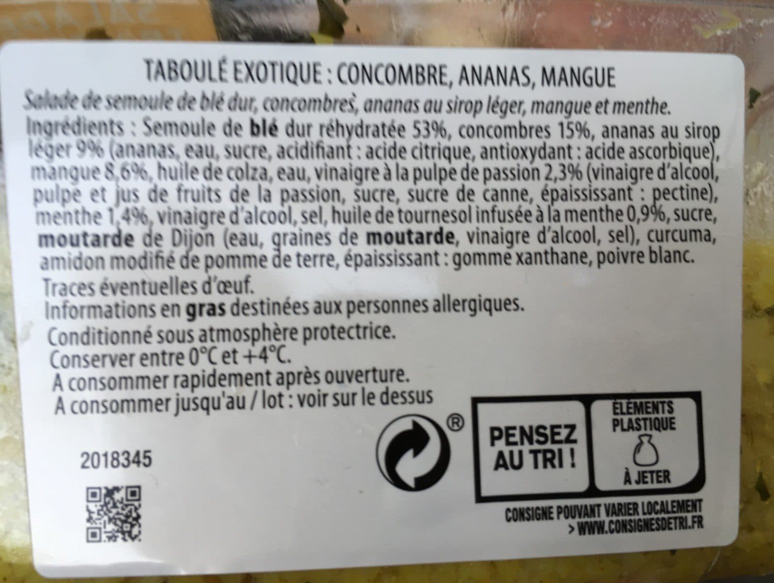 Open Food Facts Taboulé Exotique packshot
