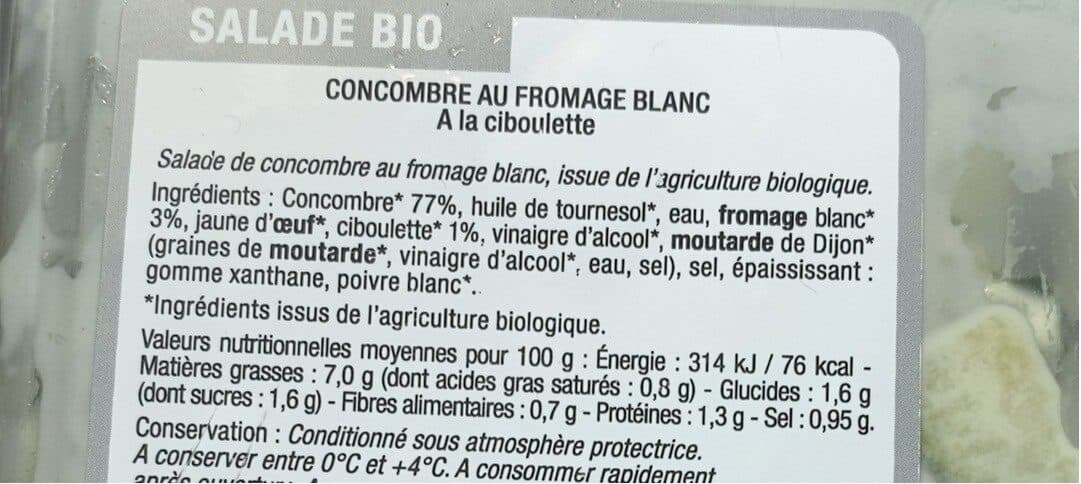 Mix Buffet Concombre au fromage blanc ciboulette packshot