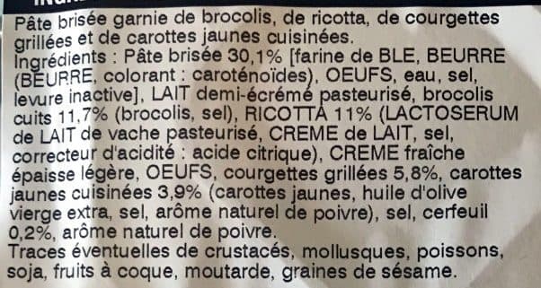 Mix Buffet 2 Quiches Végétal ! Brocolis & Courgettes Grillées, Julienne de Carottes Jaunes, Ricotta & Cerfeuil packshot