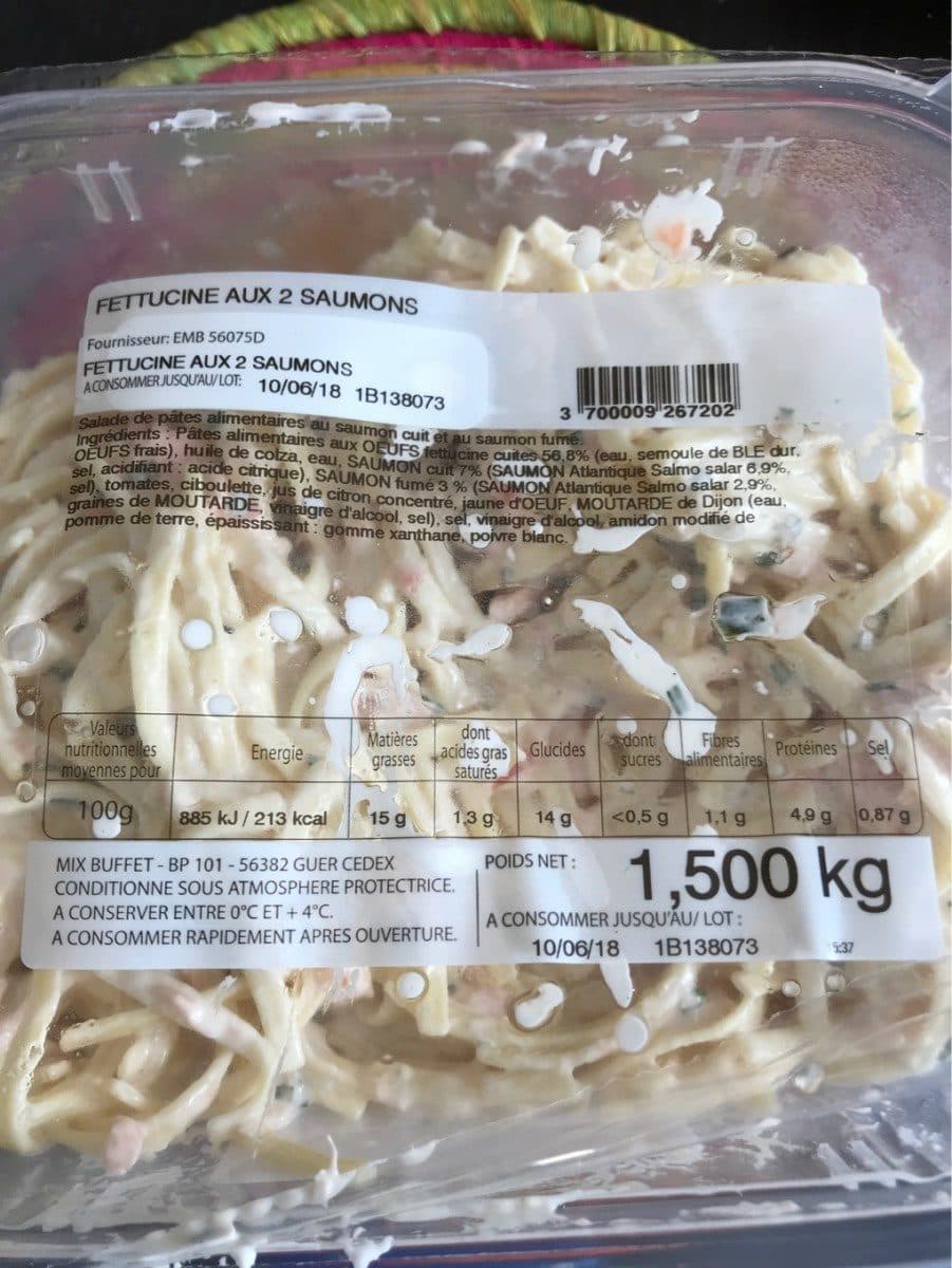 Mix Buffet Fettucine aux 2 saumons packshot