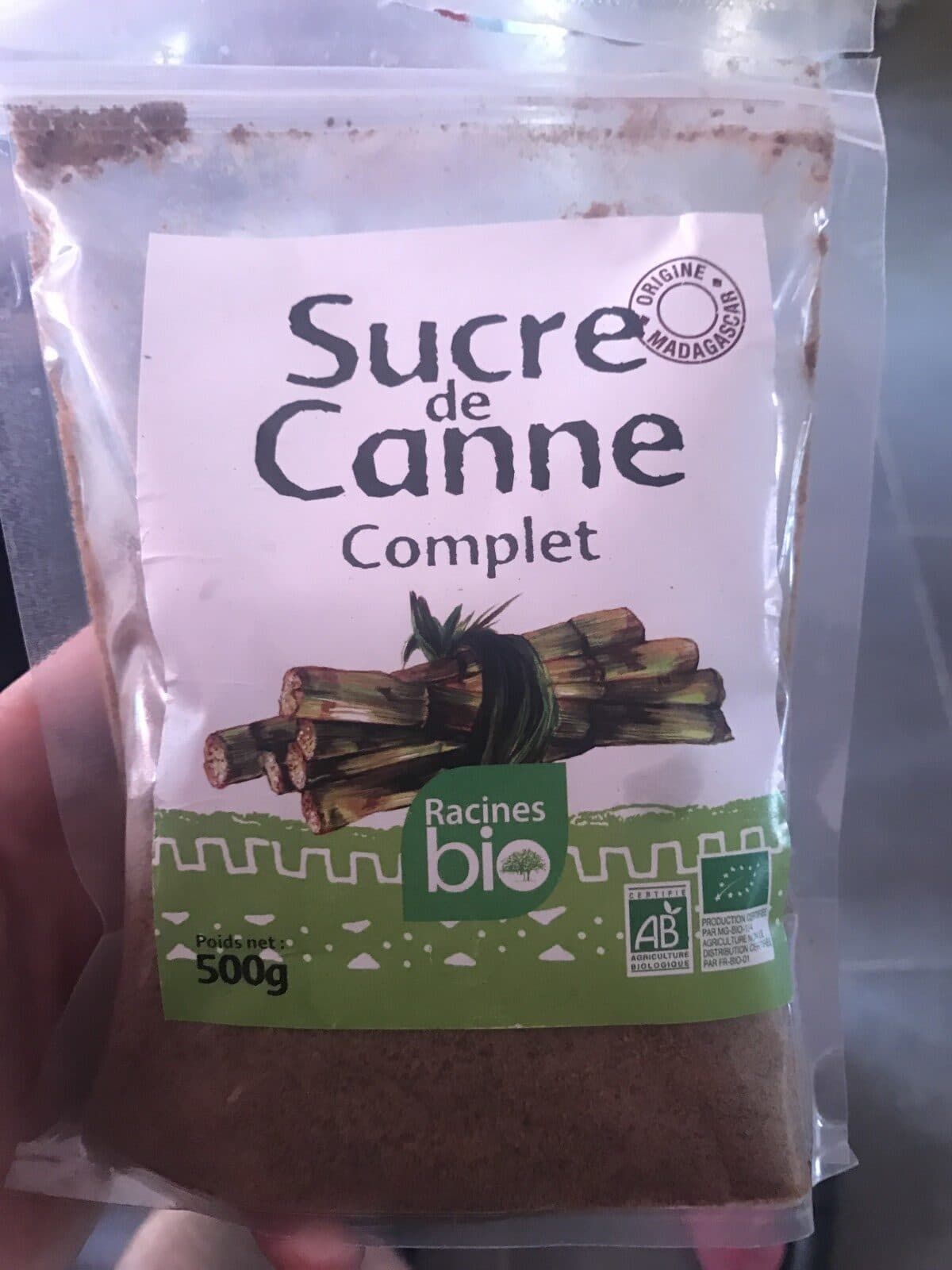 Racines Sucre de canne bio complet packshot