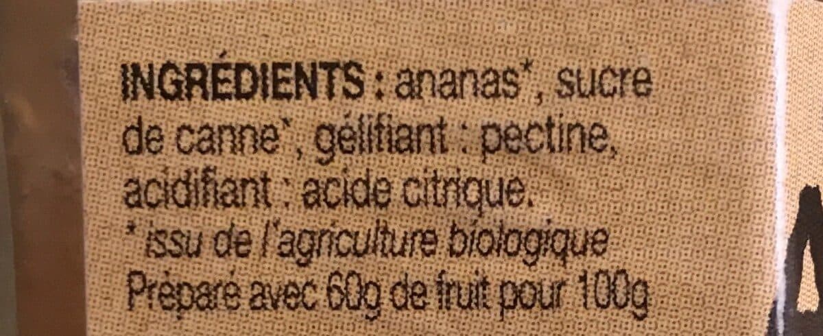 Racines Bio Confiture d'ananas bio packshot