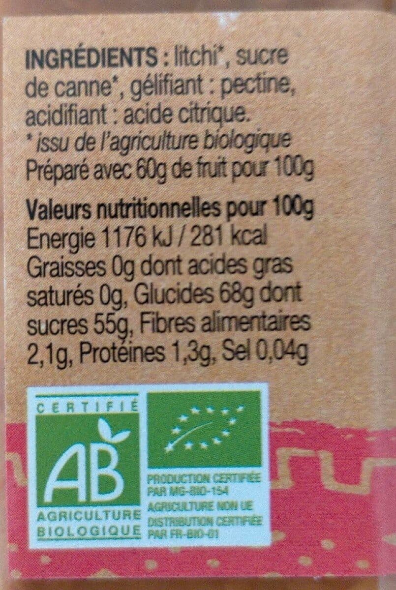 Racines bio Confiture Bio Litchi packshot