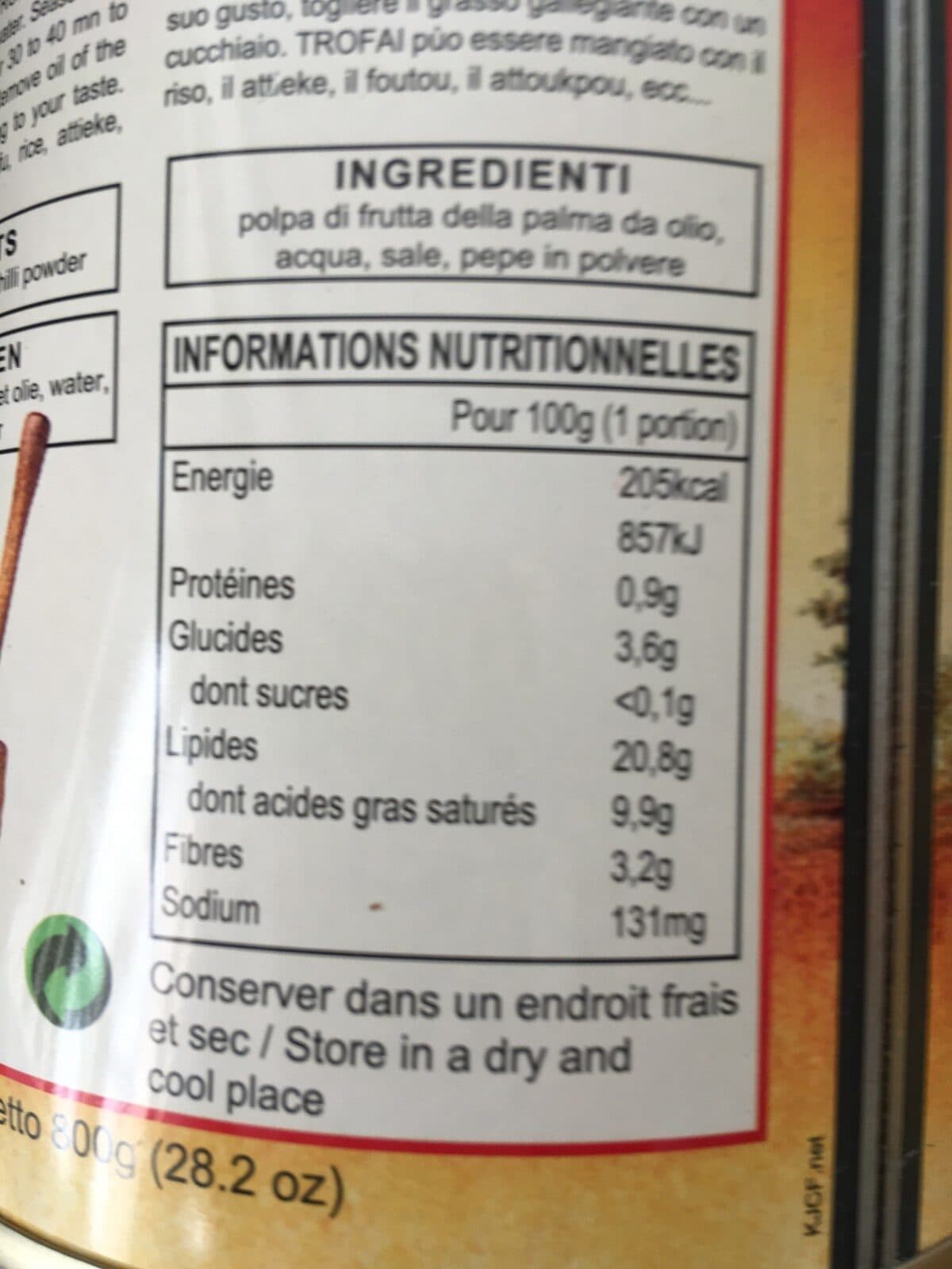 Saveur d autrefois Trofai, palmnut concentrate packshot