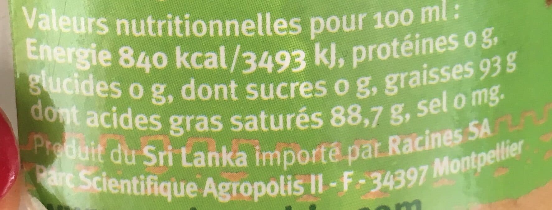 Racines Bio Huile de coco packshot