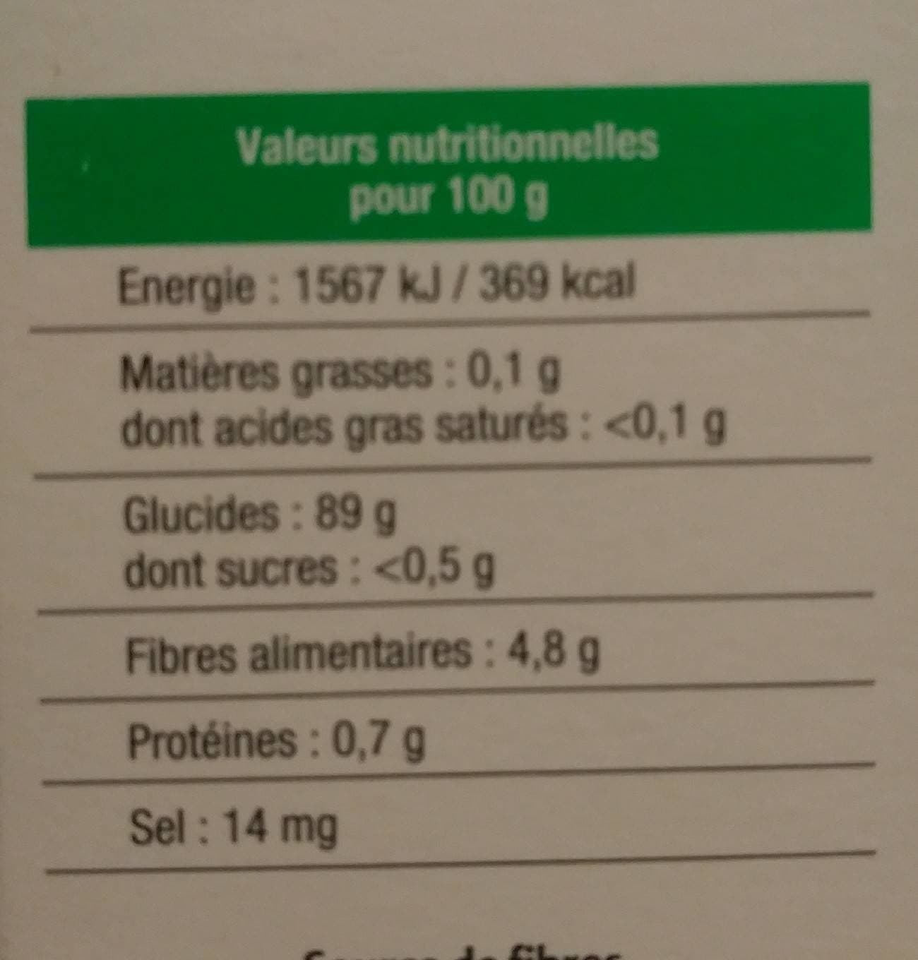 Racines Bio Semoule de Manioc packshot