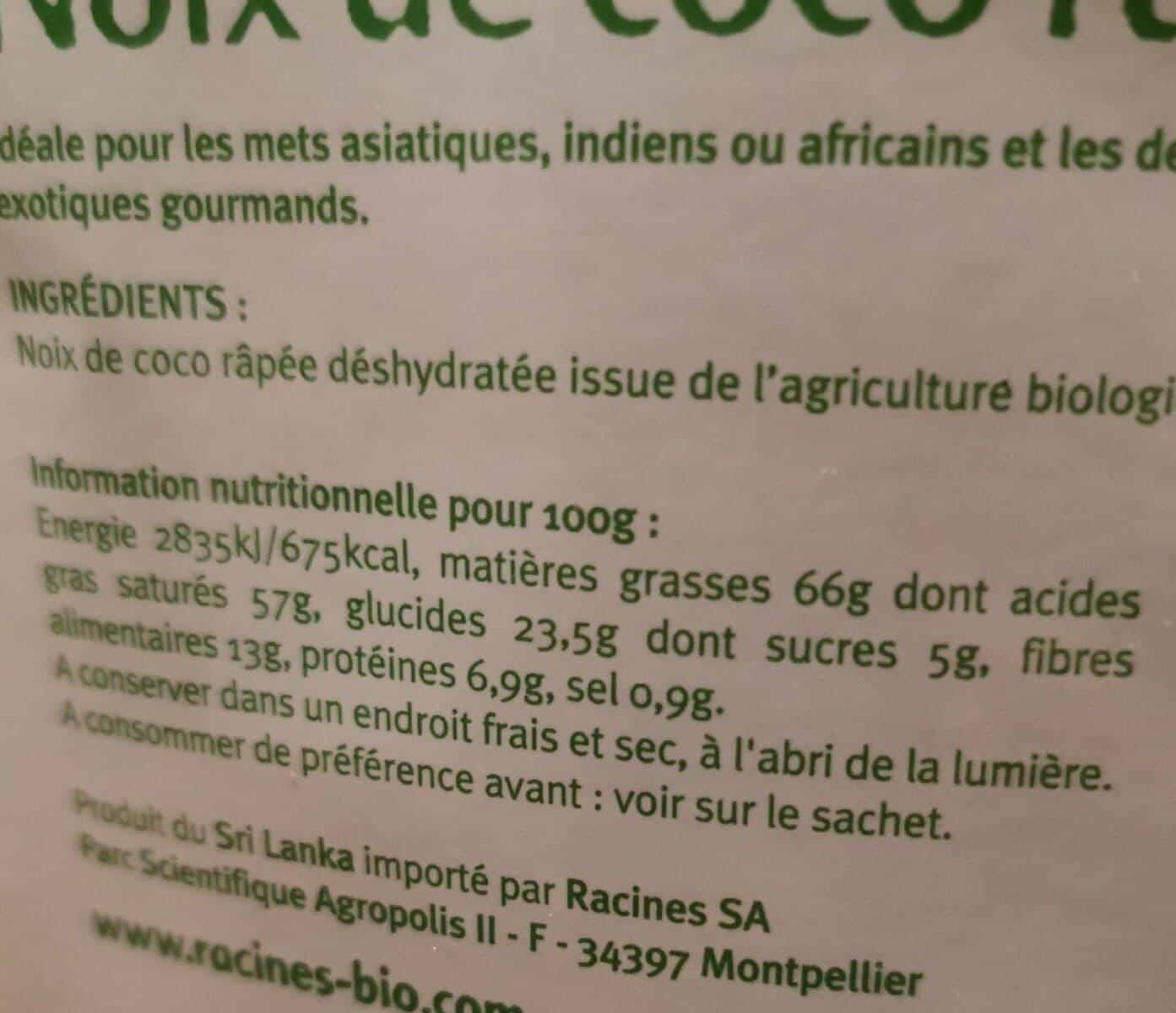 Racines Bio Noix de coco rapee packshot