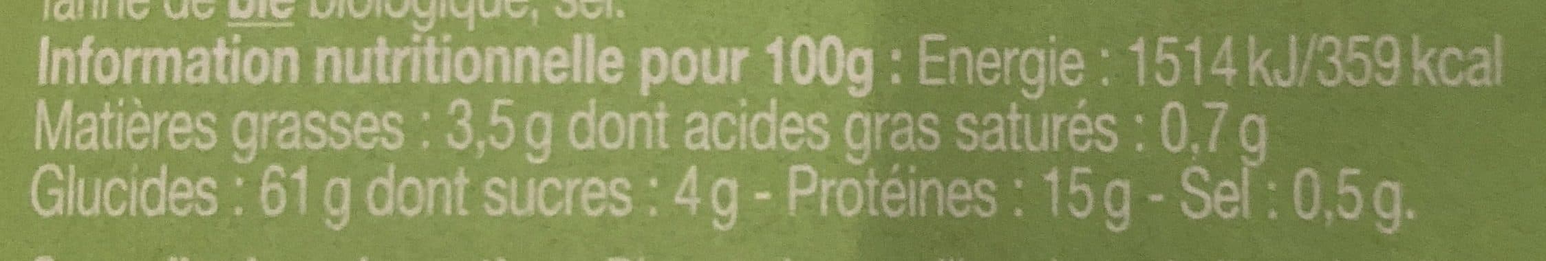 Racines Bio Nouilles de blé complet 250g packshot