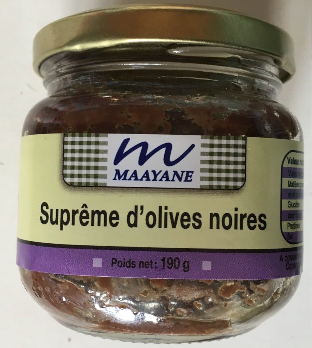Maayane Suprême D'olives Noires packshot