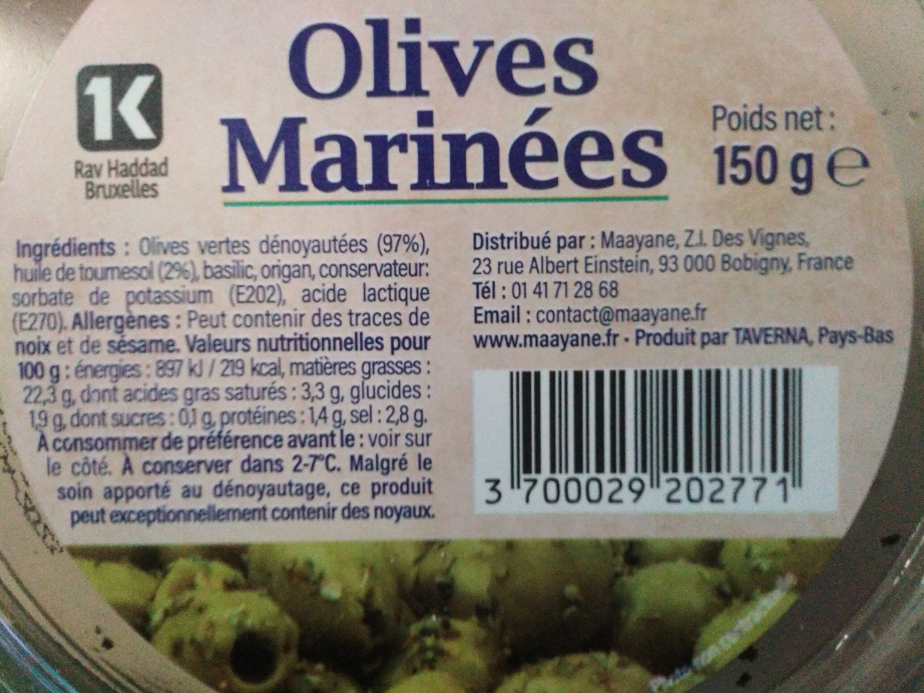 Maayane Olives Vertes Marinees packshot