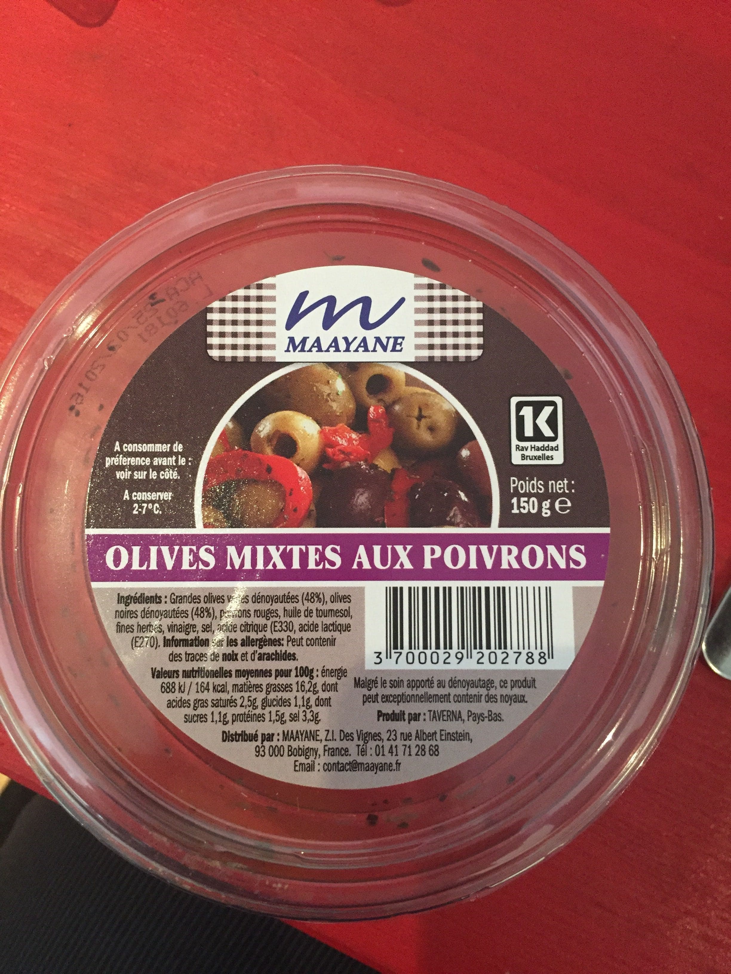 Maayane Olives mixtes aux poivrons packshot