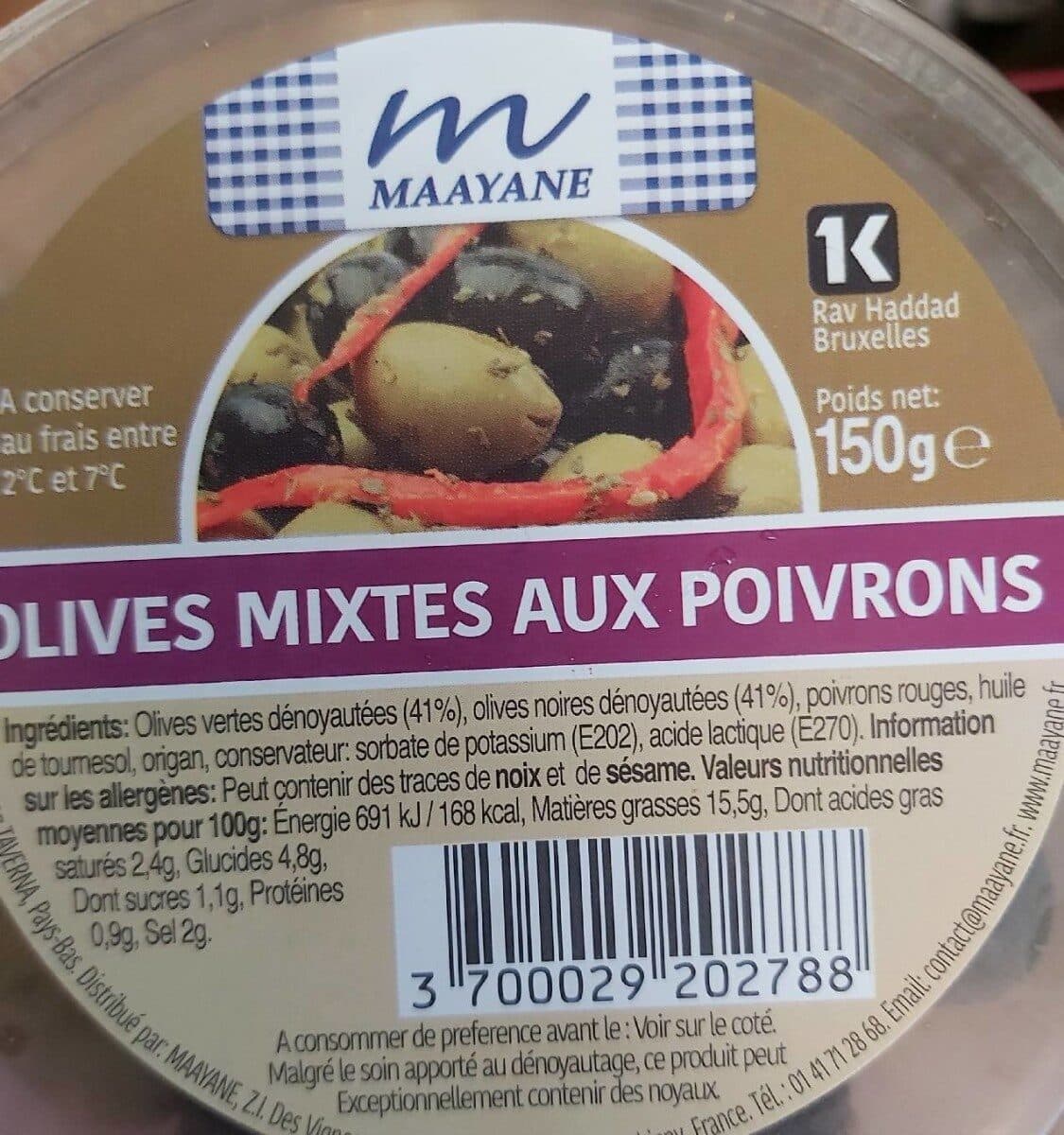 Maayane Olives mixtes aux poivrons packshot