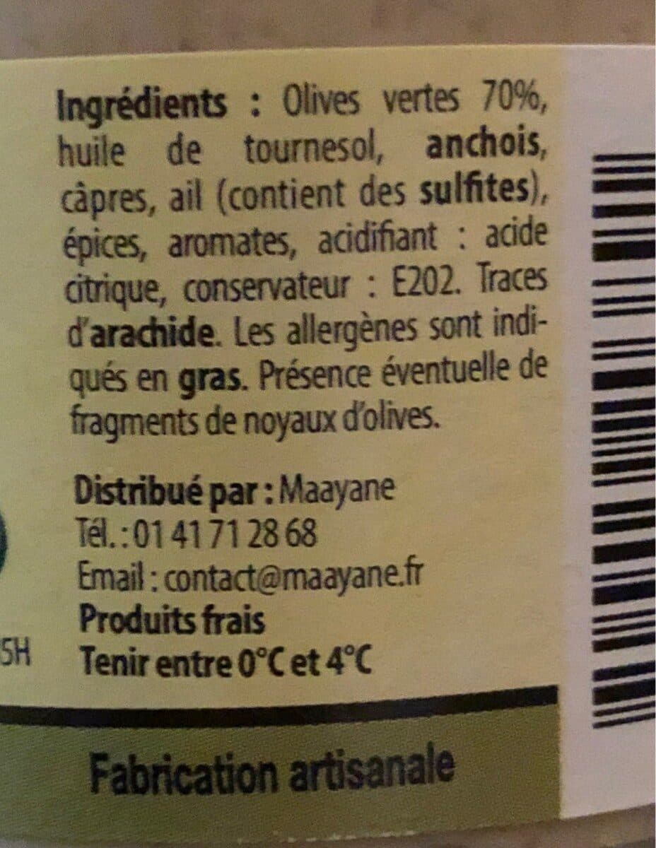Maayane Tapenade Verte, packshot