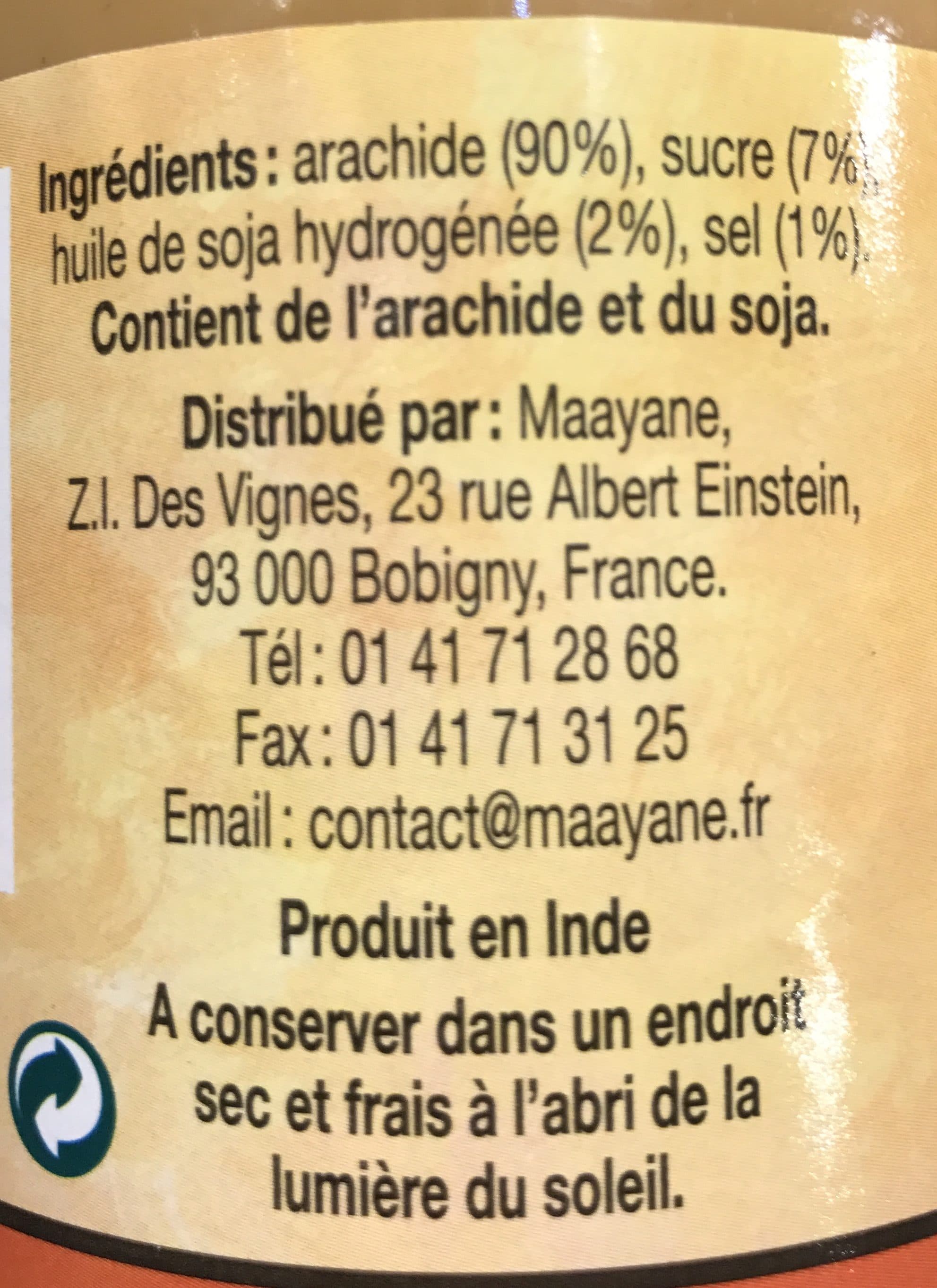 Maayane Beurre de cacahuètes crémeux packshot