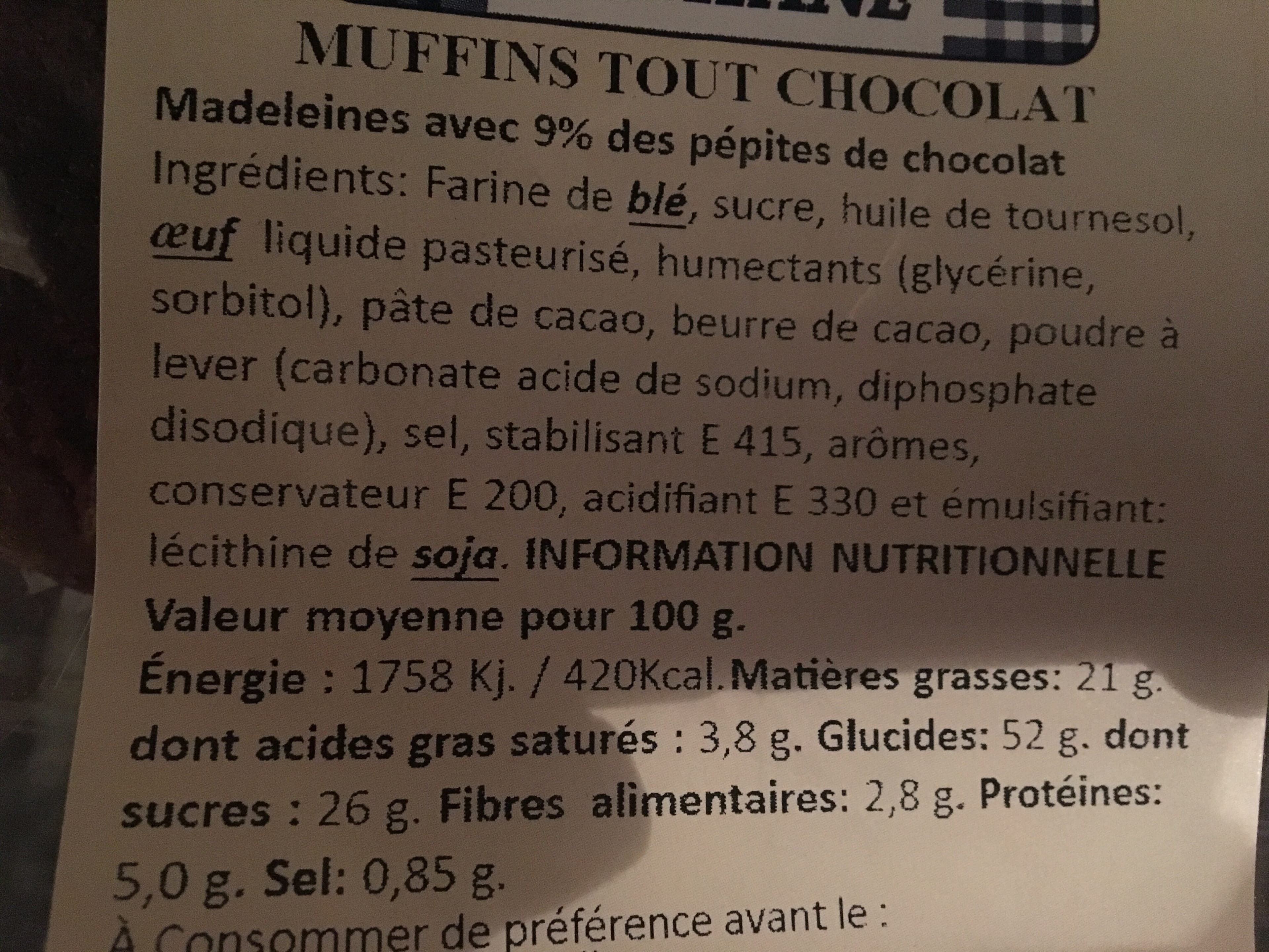 Maayane Muffins chocolat packshot