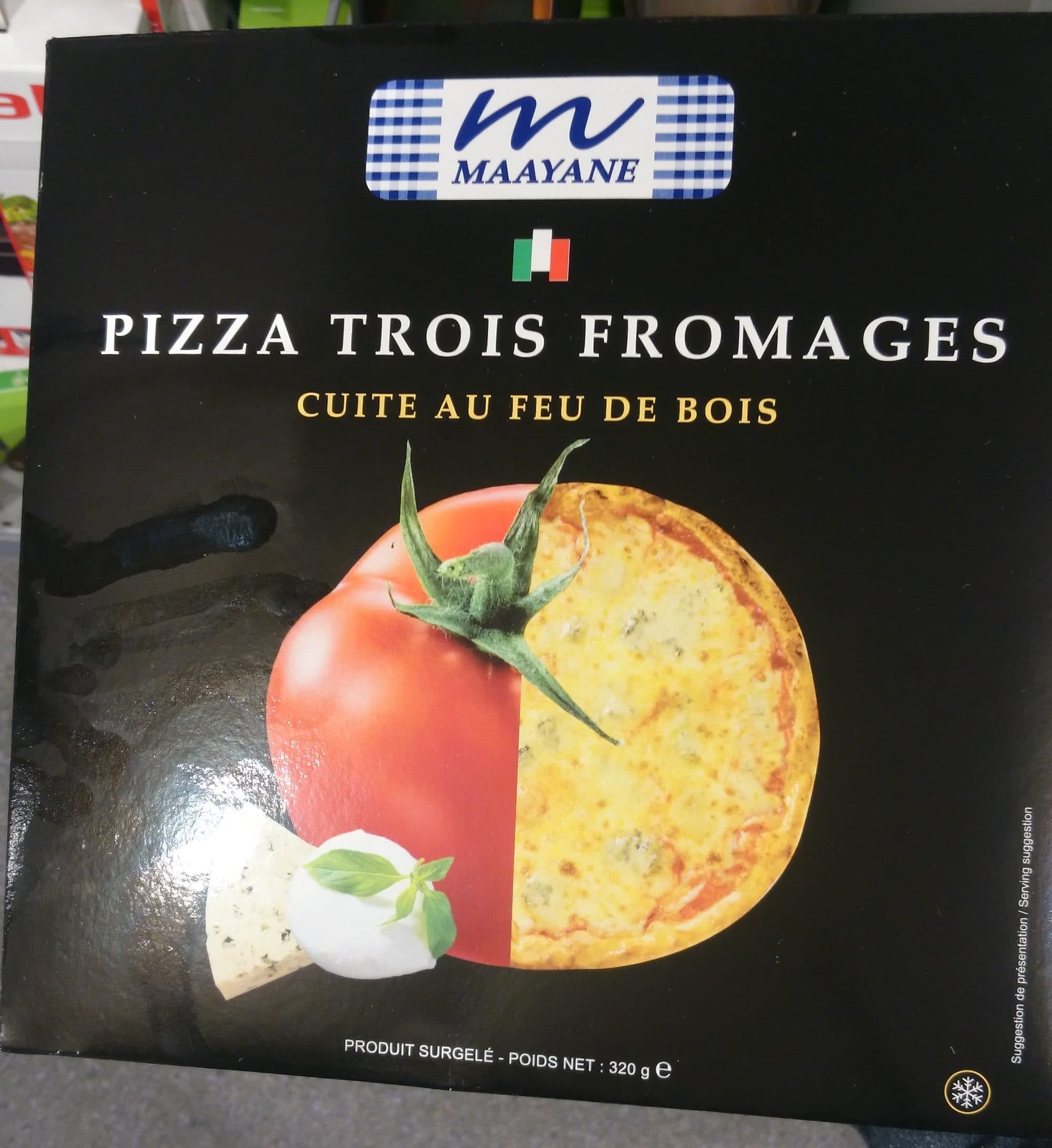 Maayane Pizza trois fromages cuite au feu de bois packshot
