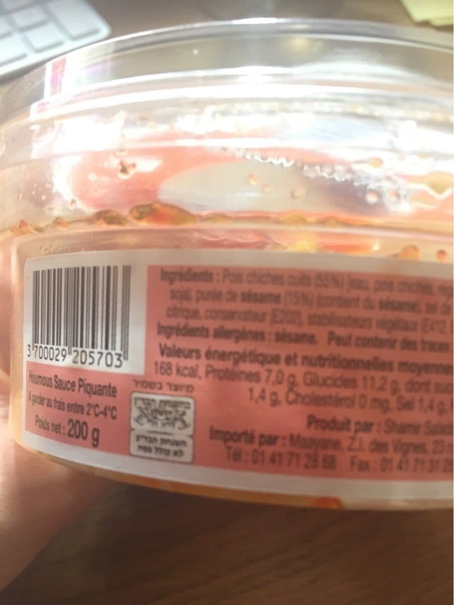 Maayane Houmous sauce piquante packshot