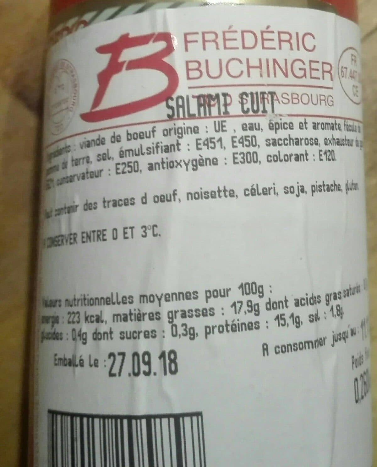 Frédéric Buchinger Salami Cuit packshot