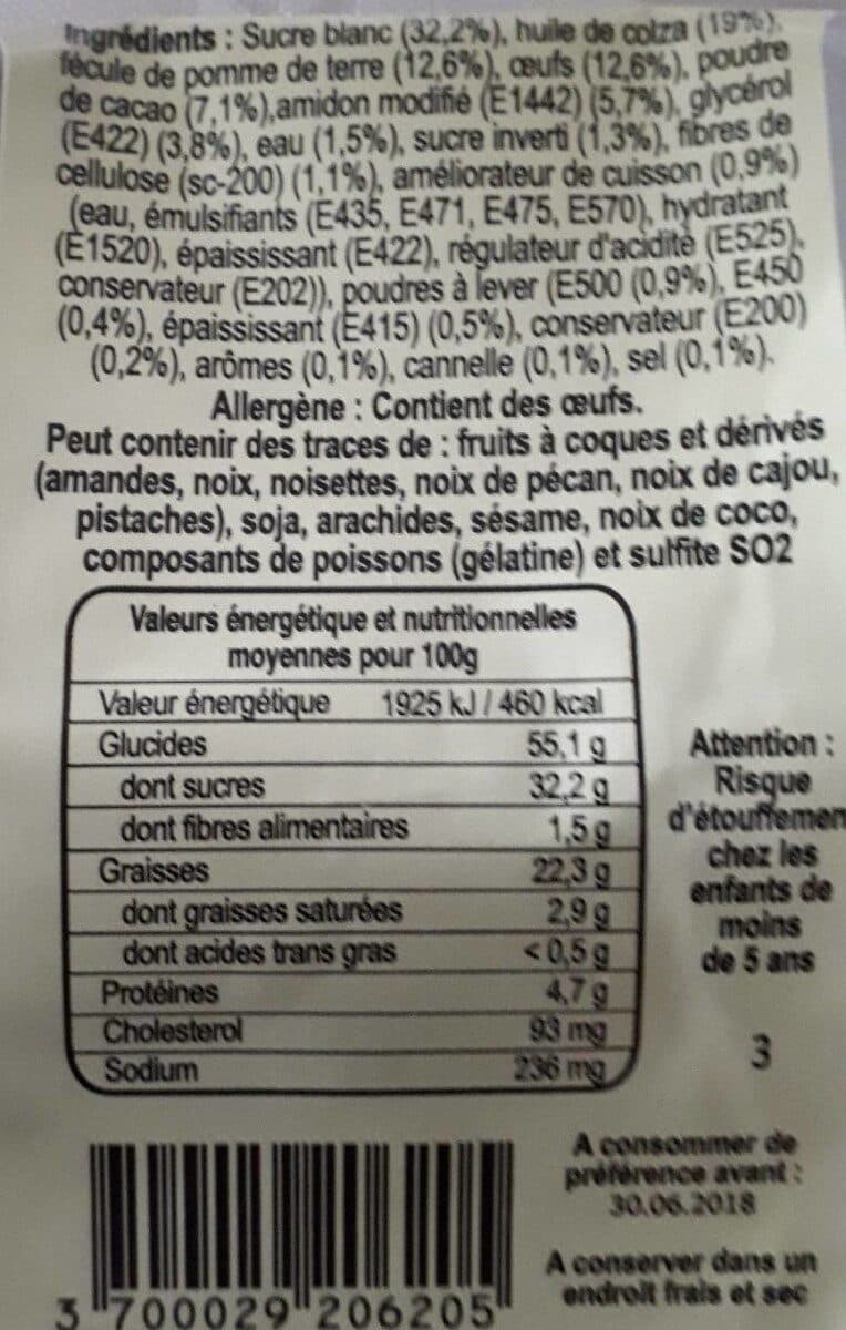 Maayane Cake au chocolat packshot