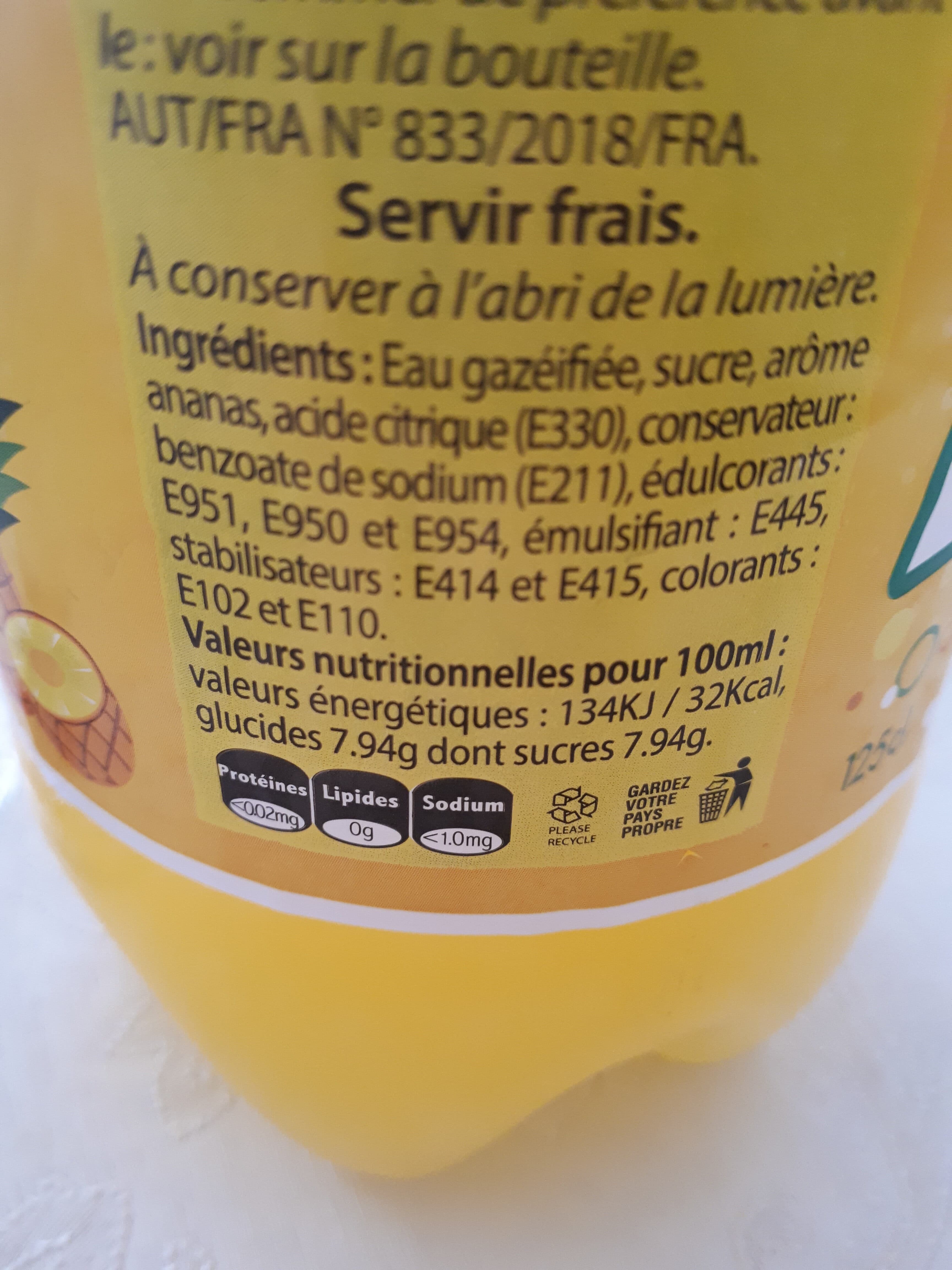 Open Food Facts Gazelle Ananas packshot