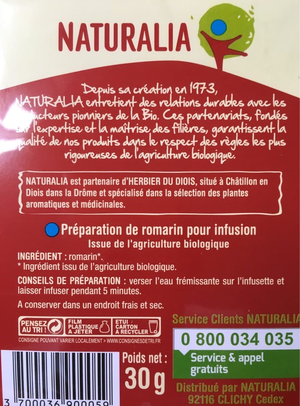 Herbier Du Diois Infusion romarin packshot