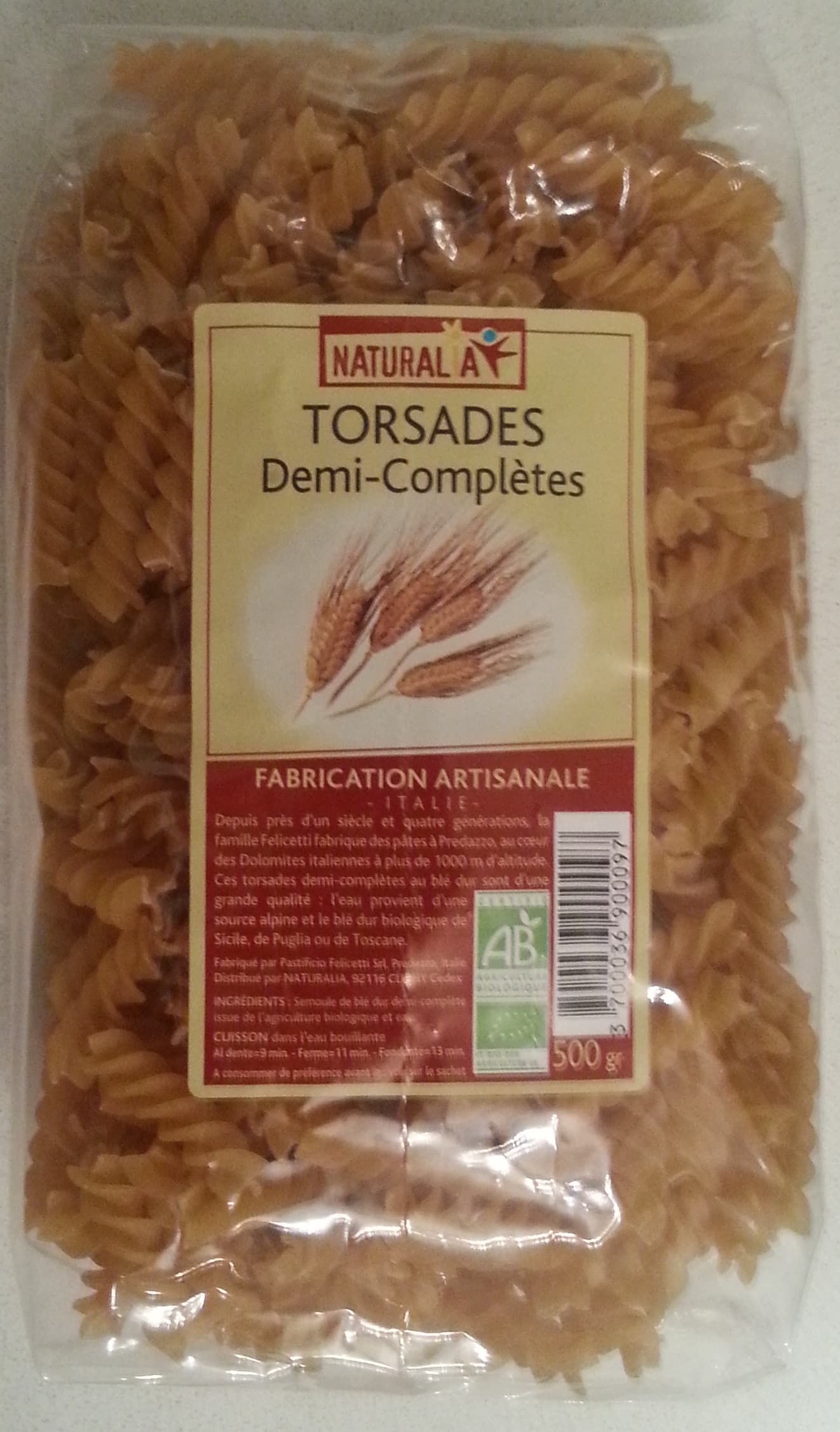Naturalia Torsades Demi-Complètes Bio packshot