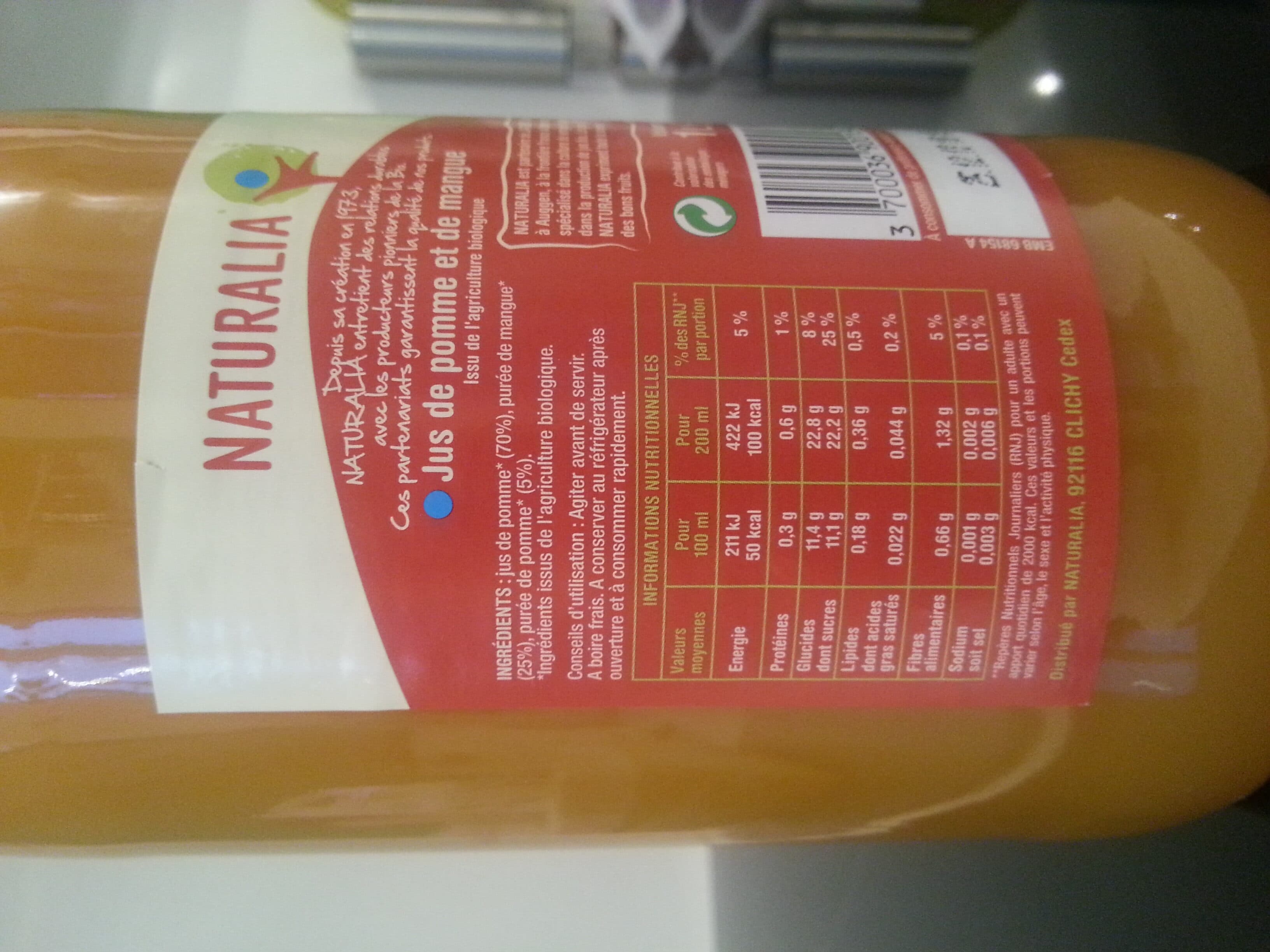 Naturalia Jus Pomme-Mangue packshot