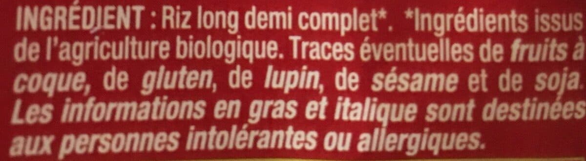 Naturalia Riz Long Demi Complet packshot