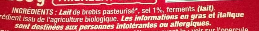 Naturalia Fromage de brebis packshot