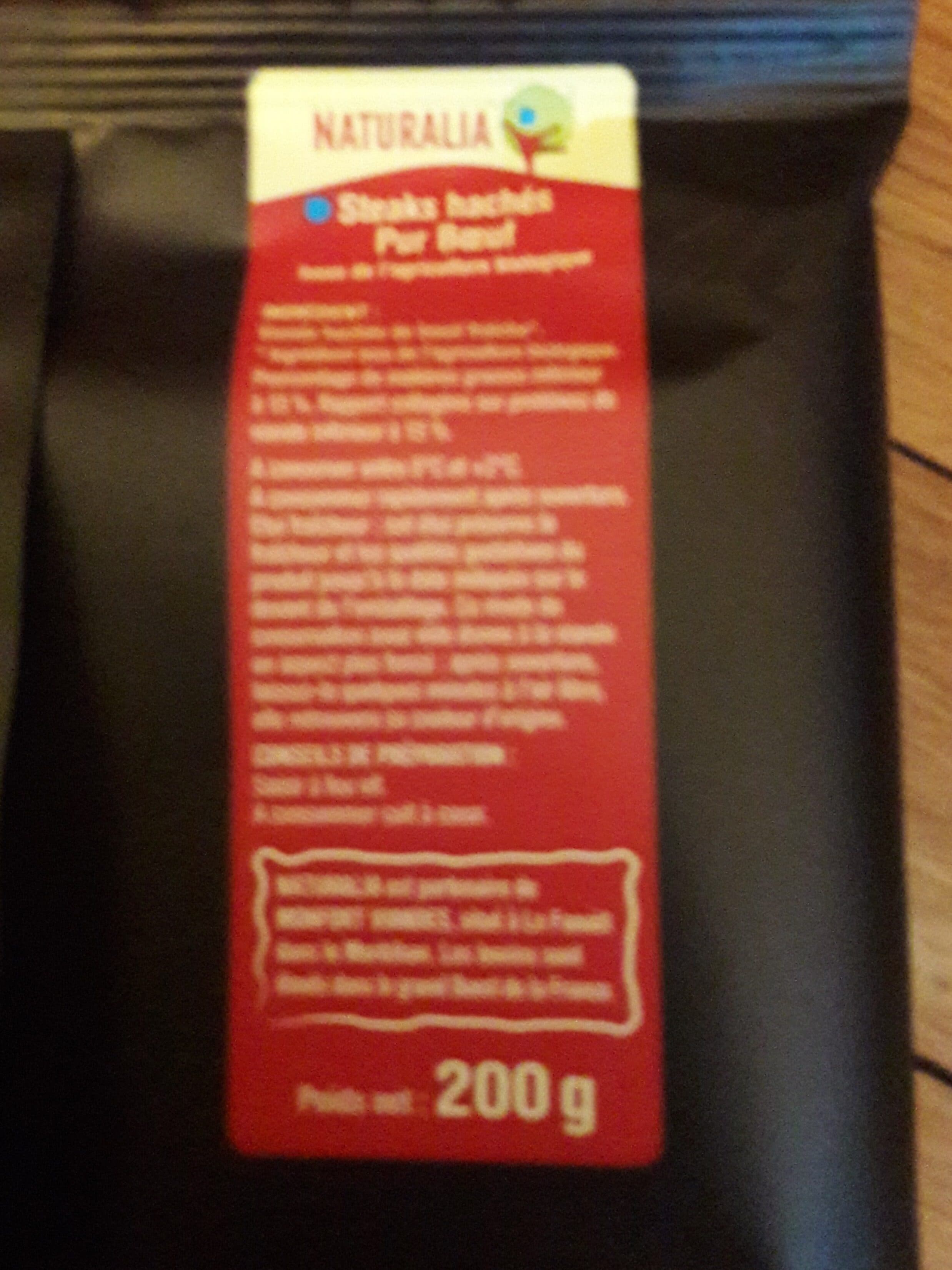 Naturalia Steaks hachés packshot