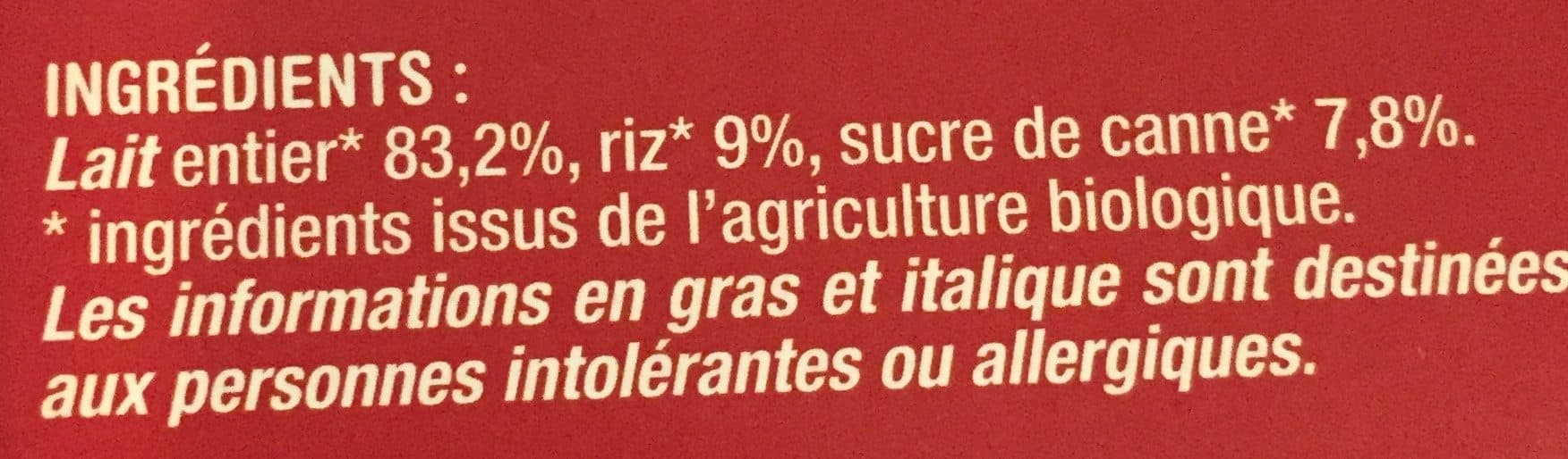 Naturalia Riz au lait packshot