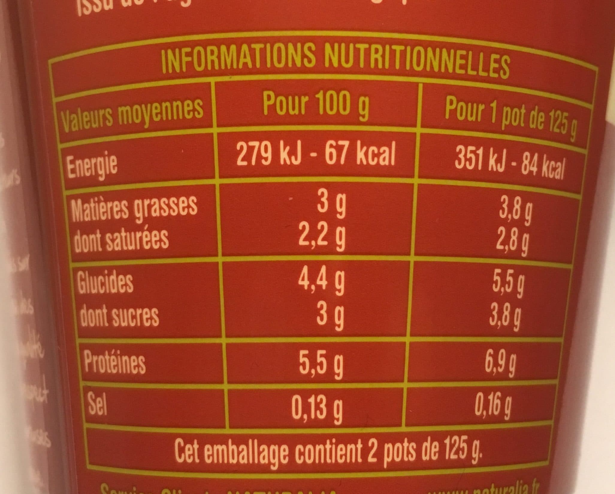 Naturalia Yaourt nature au lait de brebis packshot