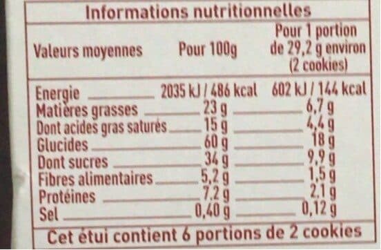 Naturalia Cookies cacao et penpites de chocolat packshot