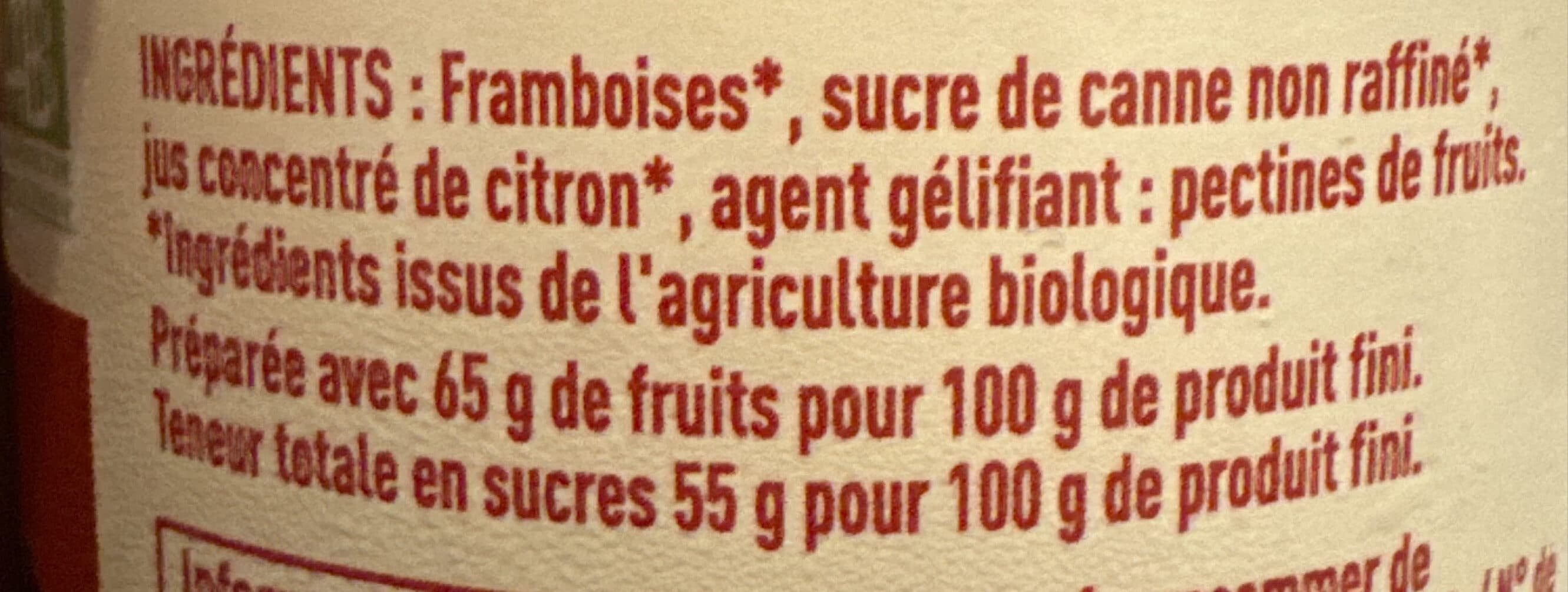 Naturalia Confiture extra framboises packshot