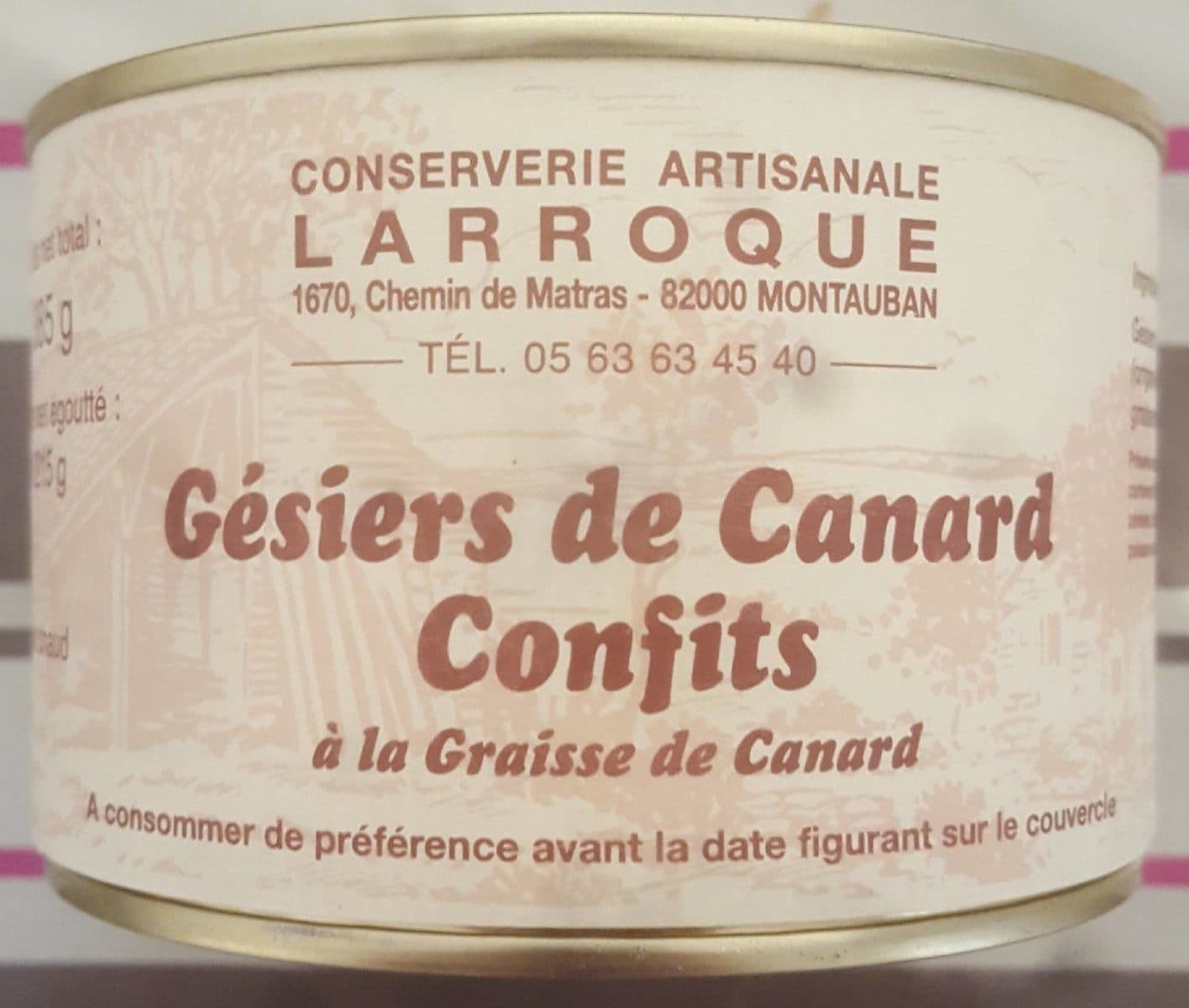 Larroque Gésiers de canard confits packshot