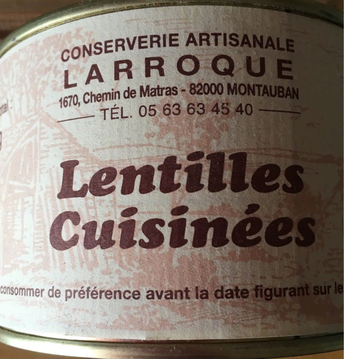 Larroque Lentilles Cuisinées packshot