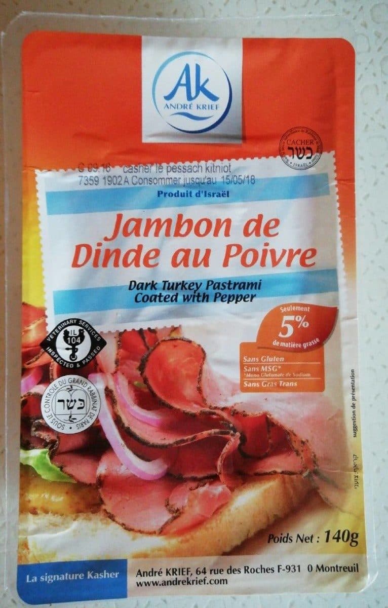 André Krief Jambon de dinde au poivre packshot