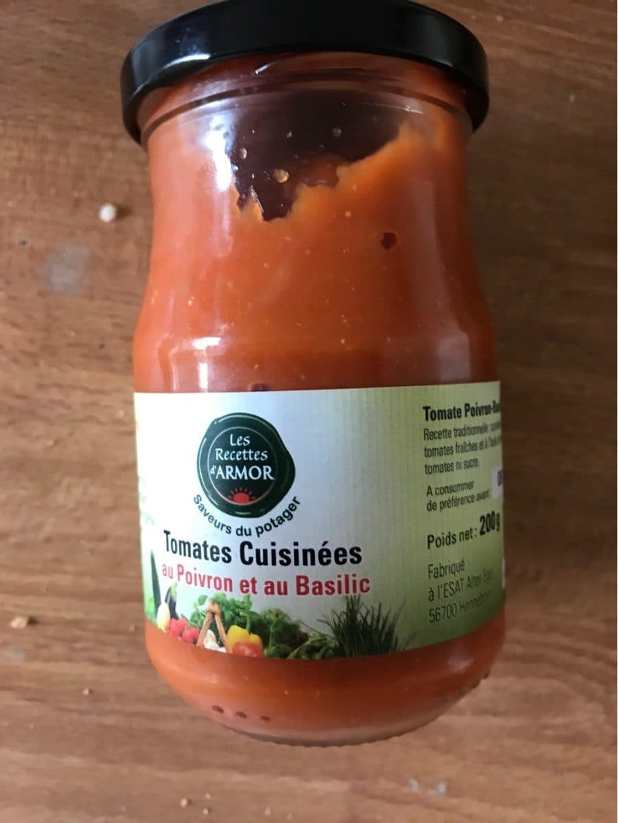 Open Food Facts Tomates cuisinees au poivron et basilic packshot