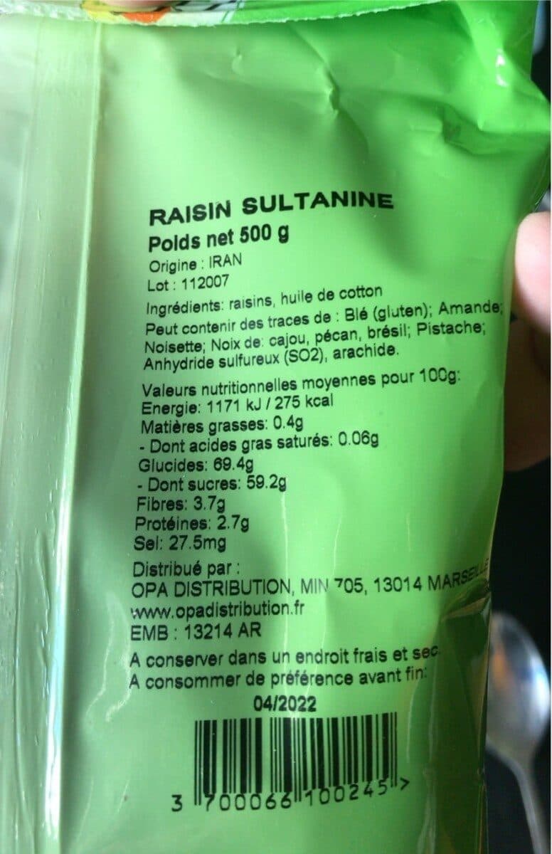 Arev Raisins Sultanines packshot