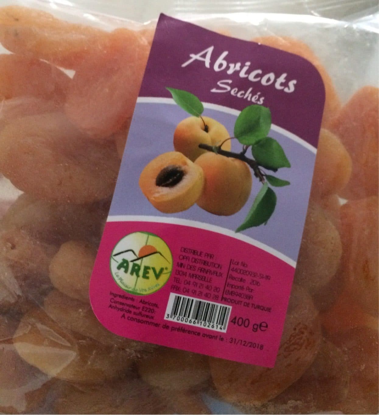 Arev Abricot séchés packshot