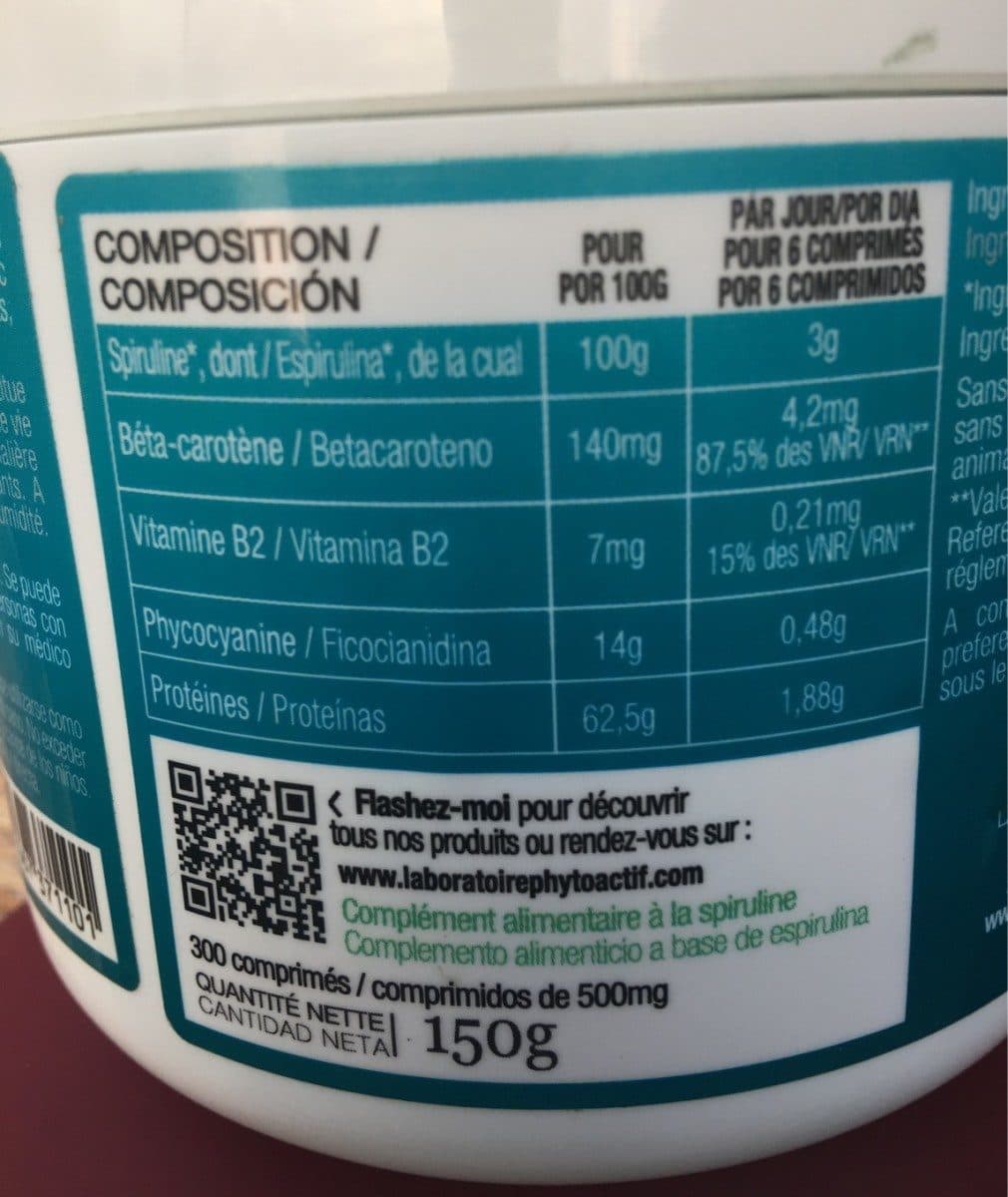 Phyto Actif Phyto Actif Spiruline 300 Comprimés packshot