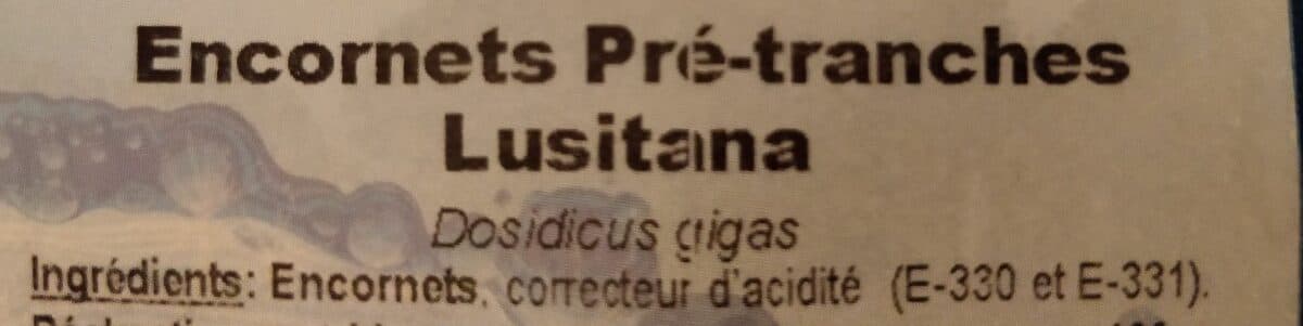 Profsea Lutisana Encornets pré-tranches lusitana packshot